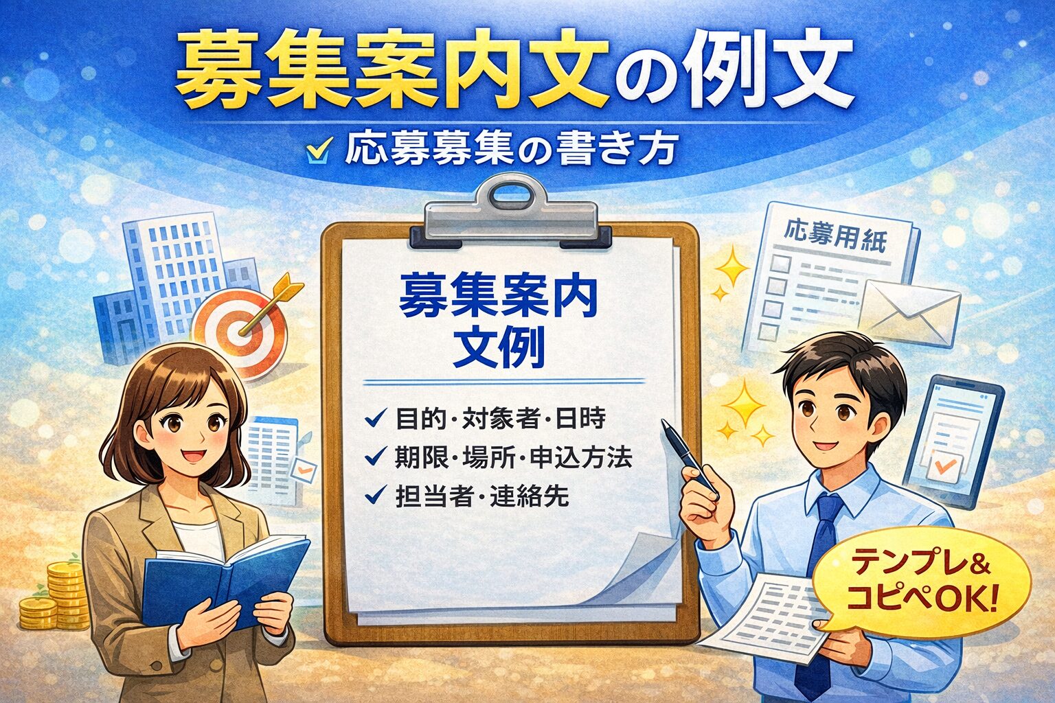 募集案内文の例文