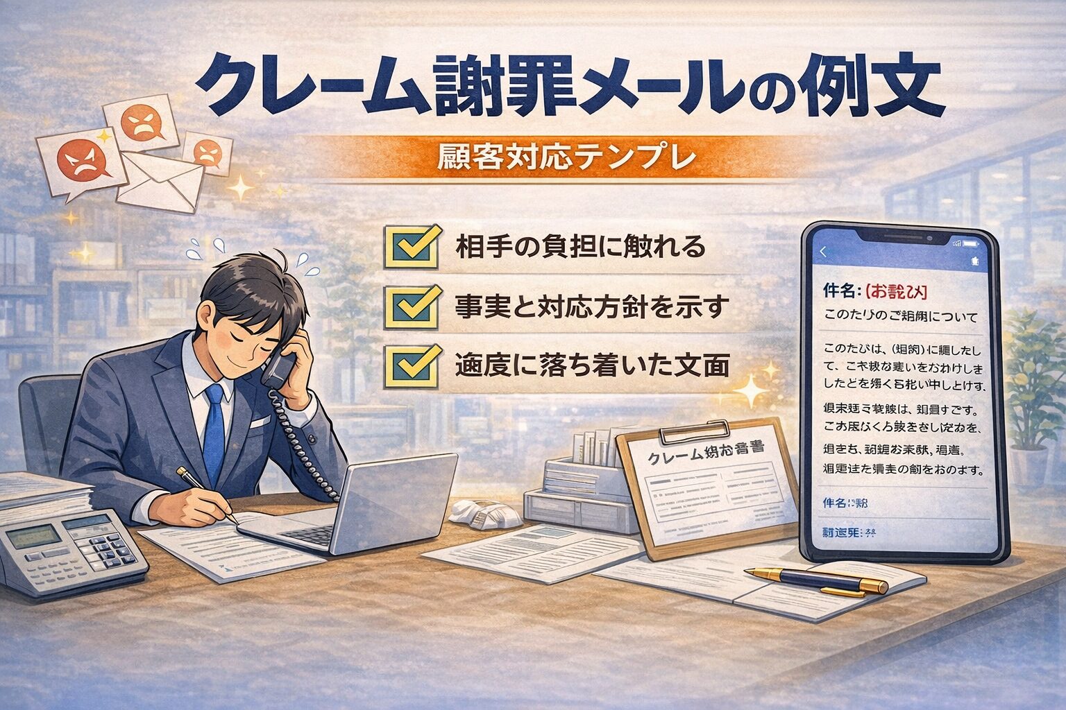 クレーム謝罪メール