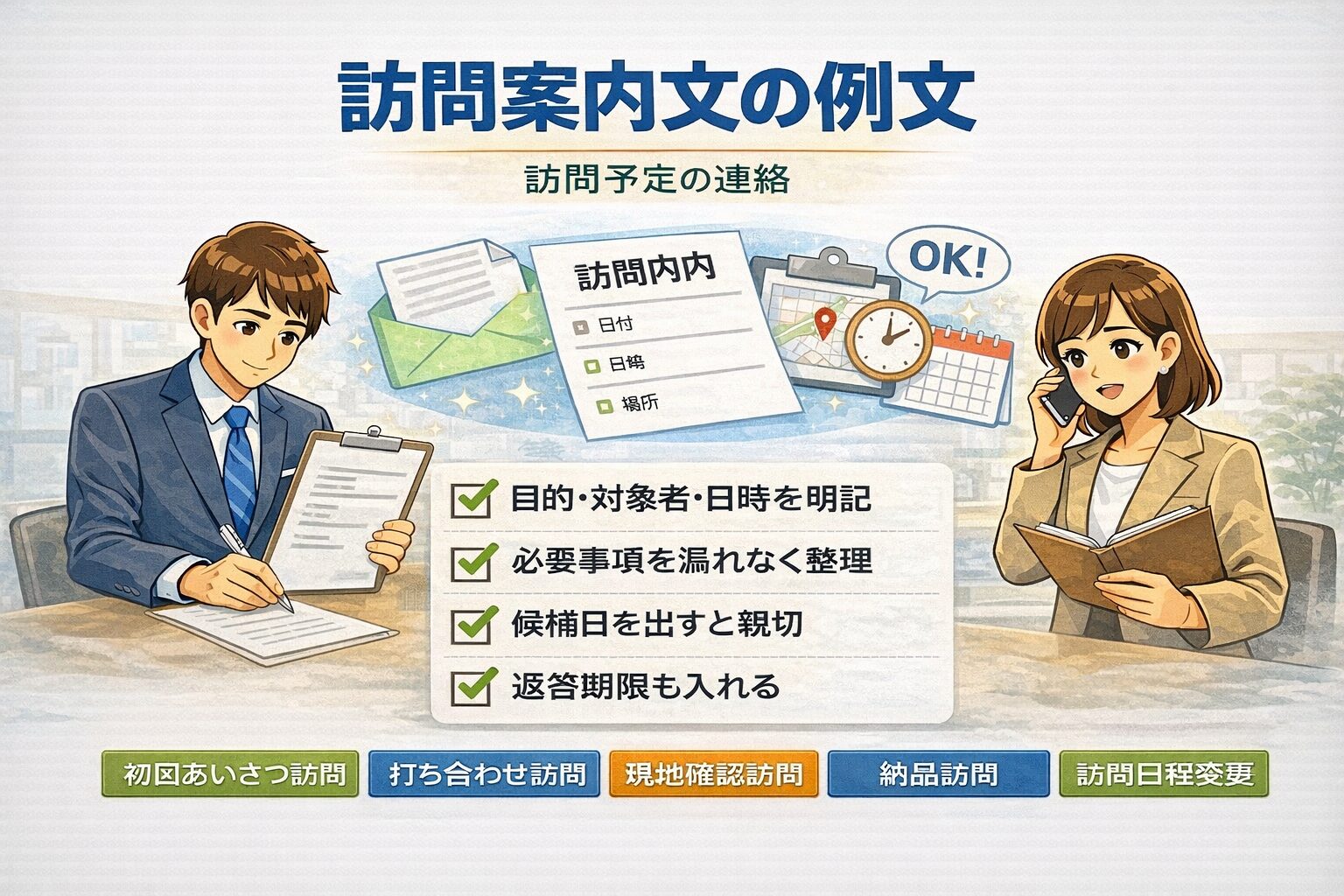 訪問予定の連絡