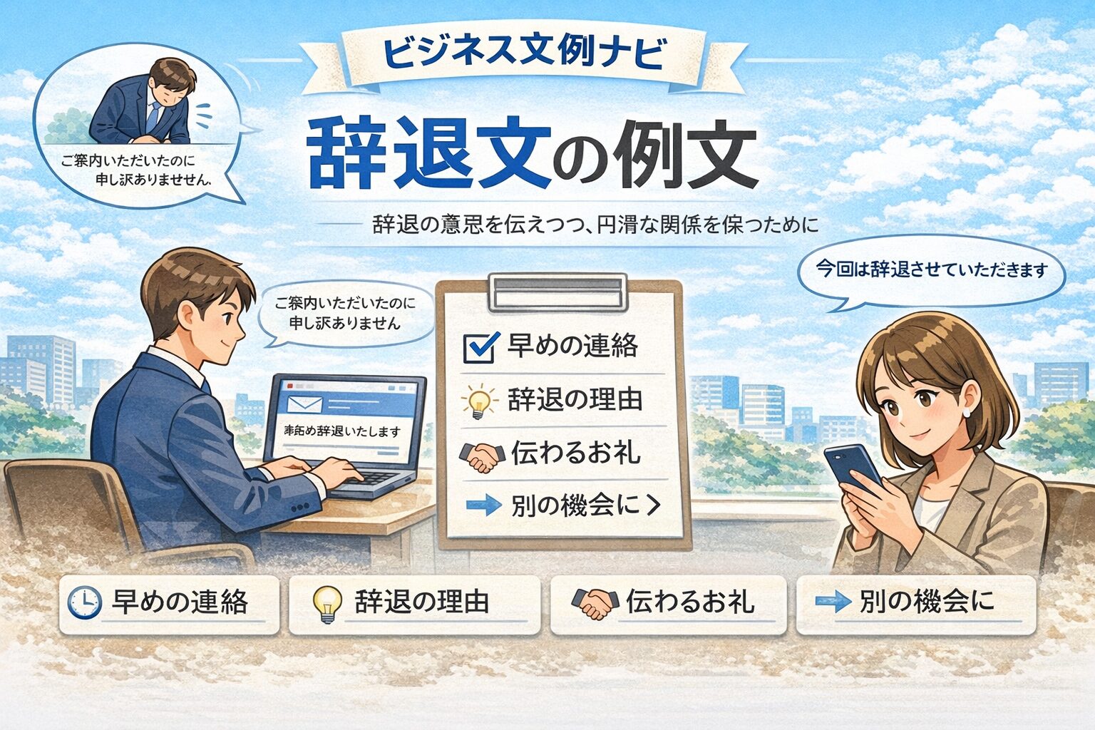 申し込み辞退の書き方