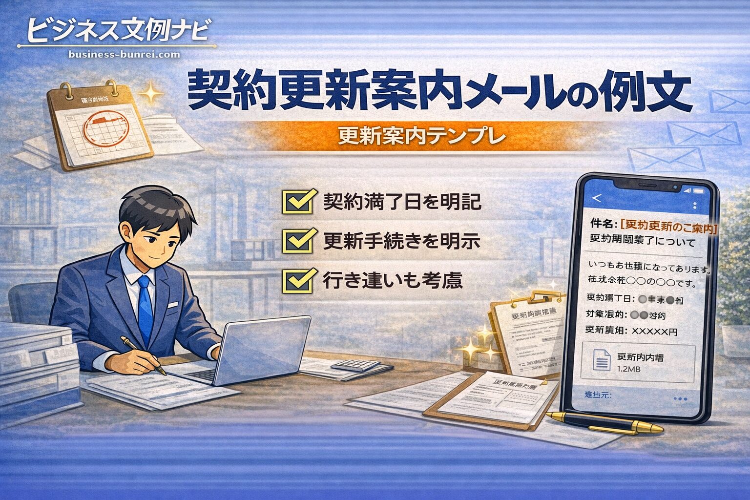 契約更新案内メール