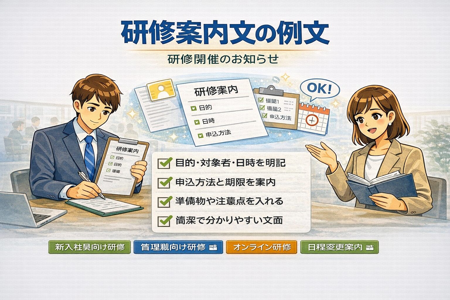 研修案内文の例文