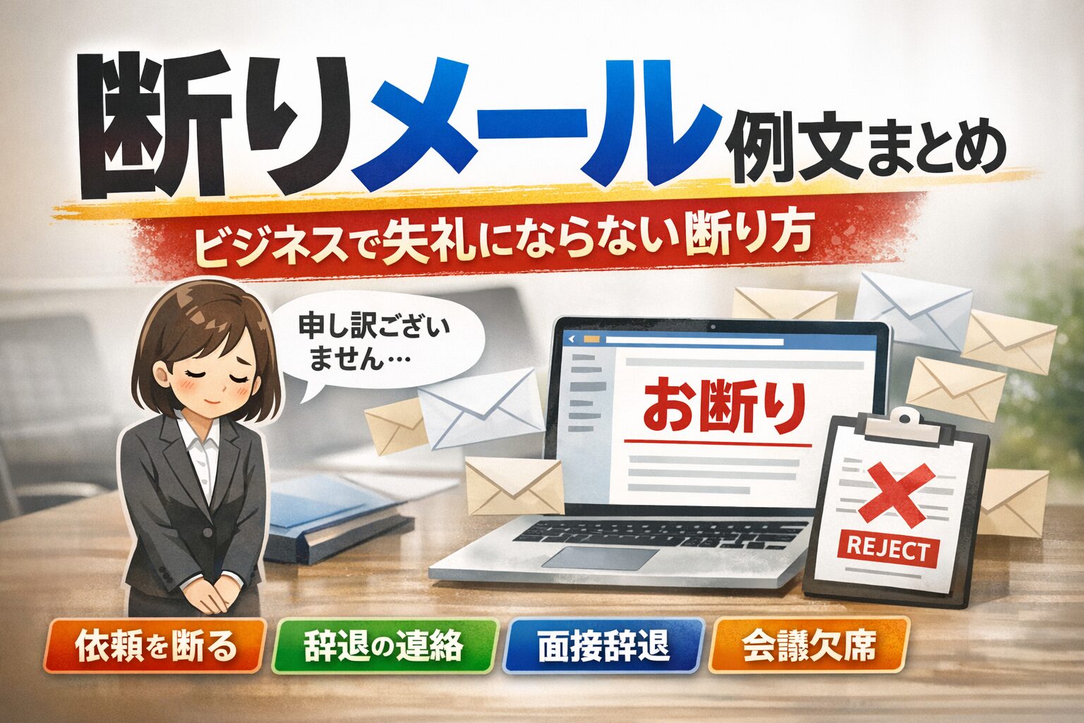 断りメール例文まとめ