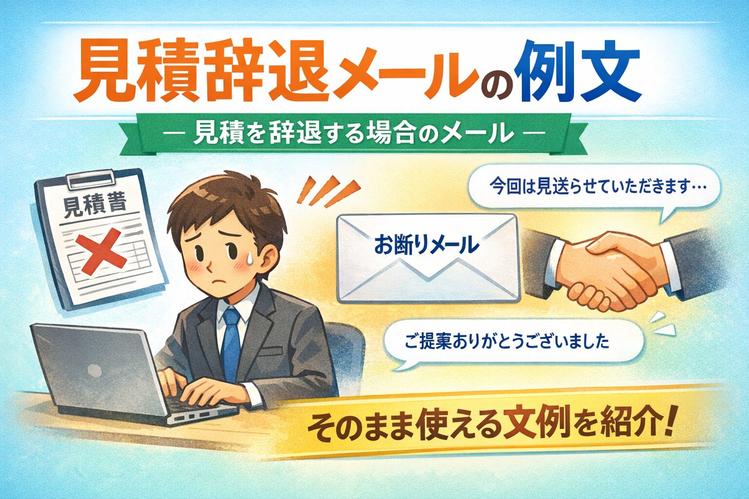 見積辞退メールの例文