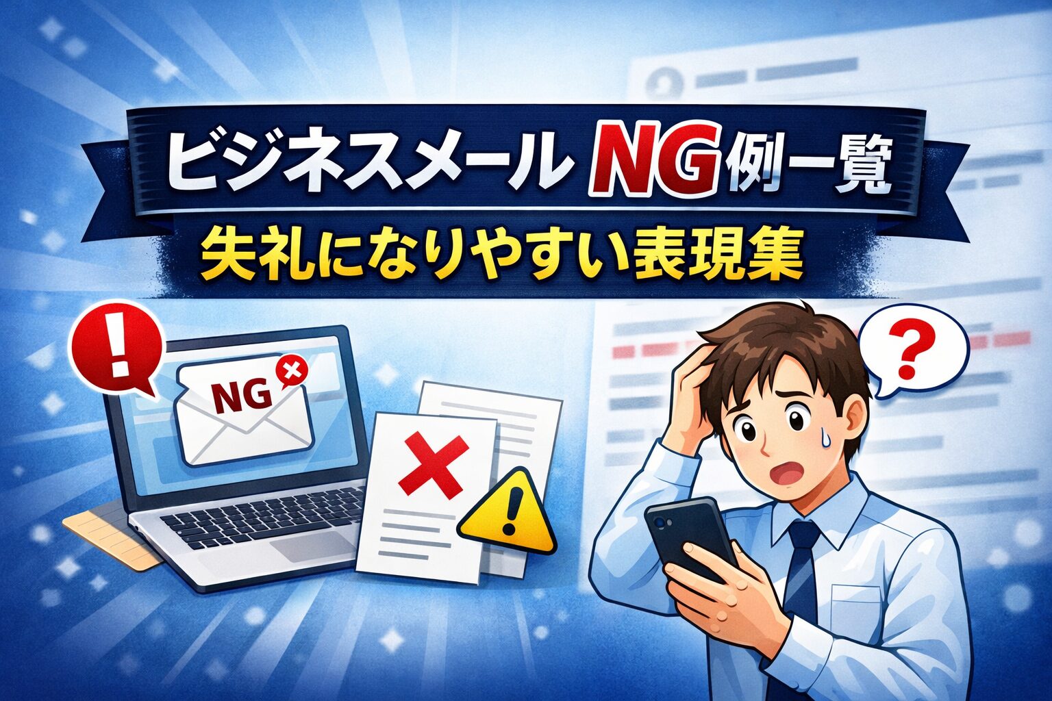 ビジネスメール NG例一覧100例