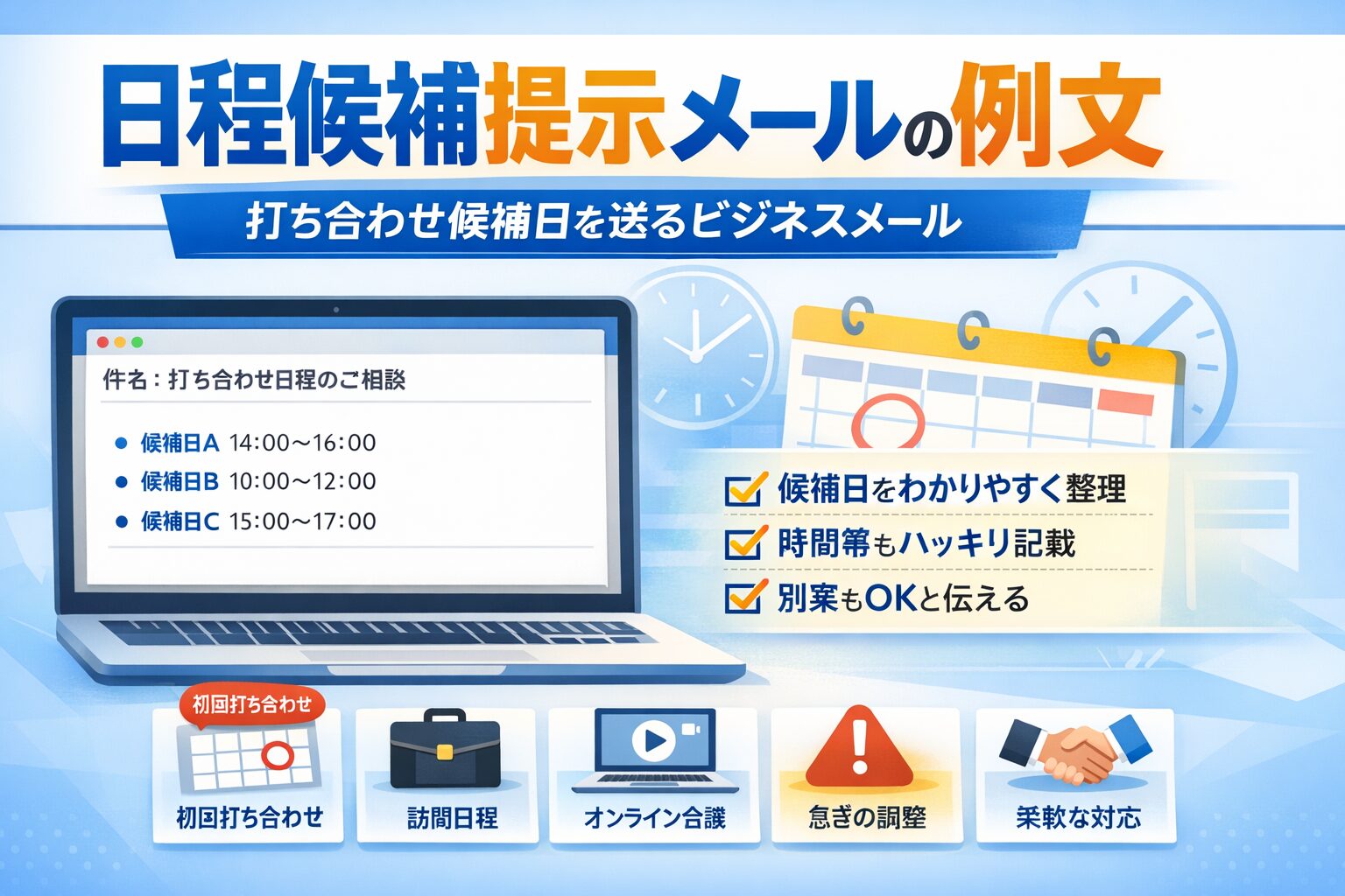 日程候補提示メールの例文