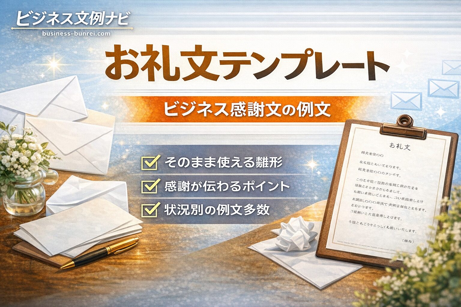 お礼文テンプレート