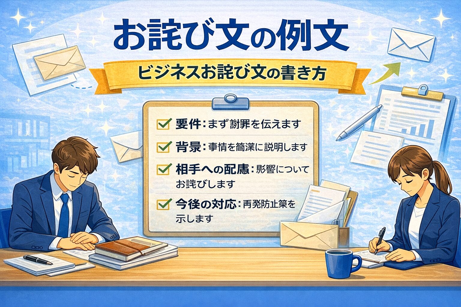 ビジネスお詫び文の書き方