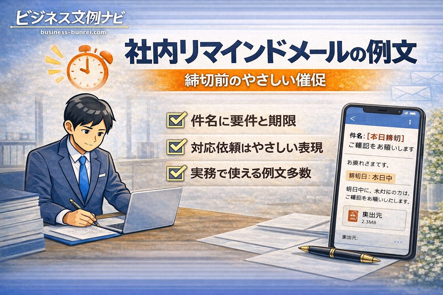 社内リマインドメール