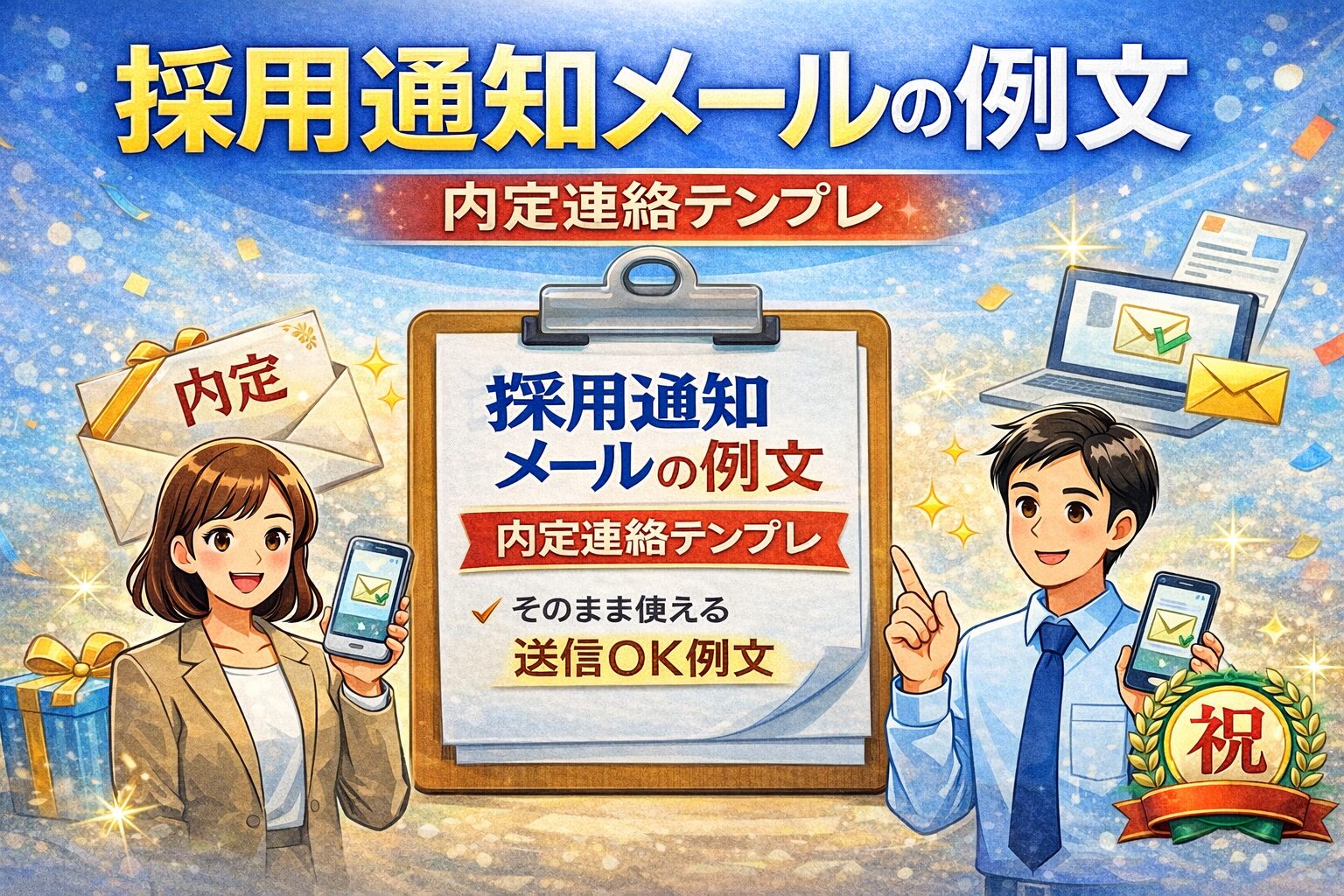 採用通知メールの例文