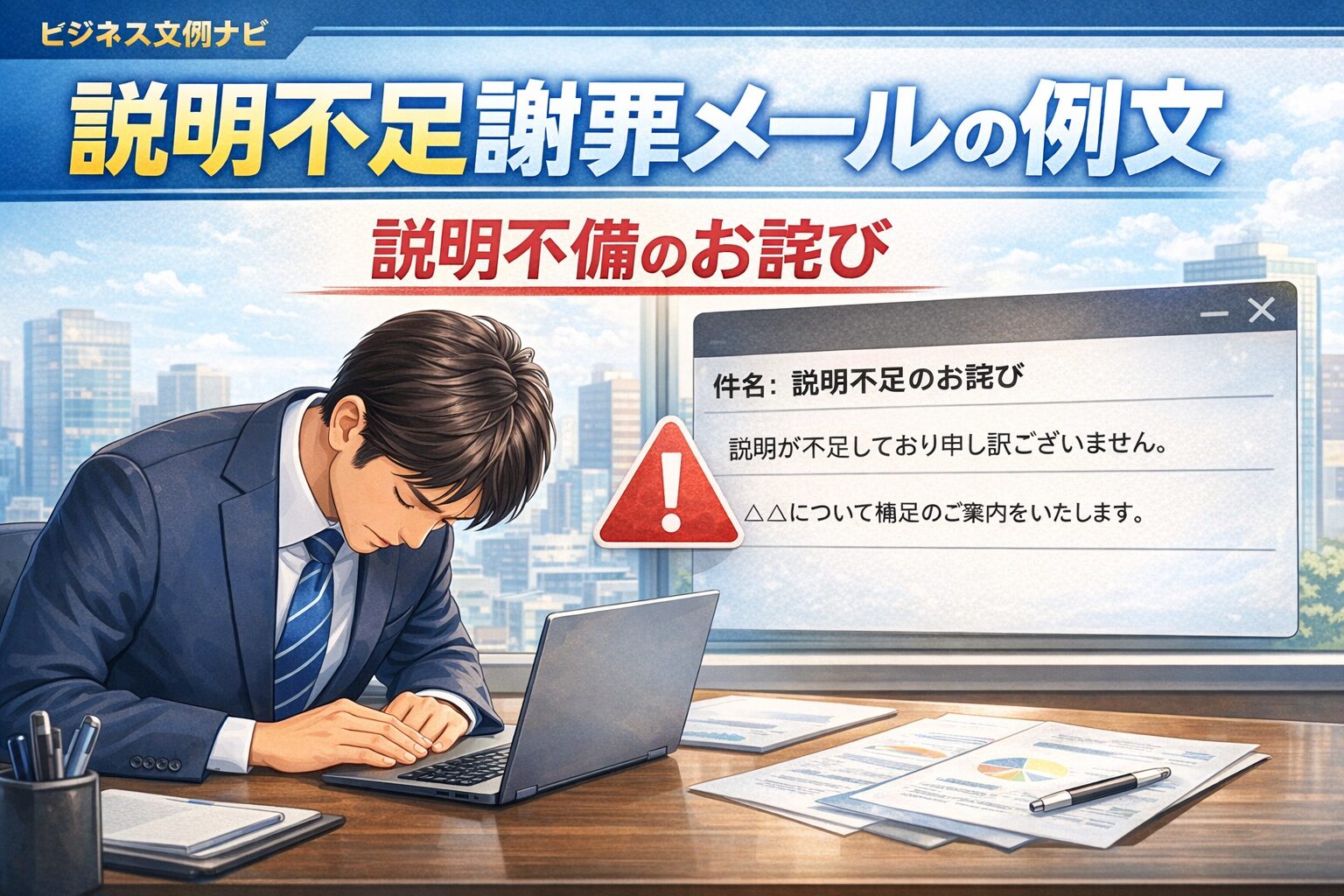 説明不足謝罪メールの例文