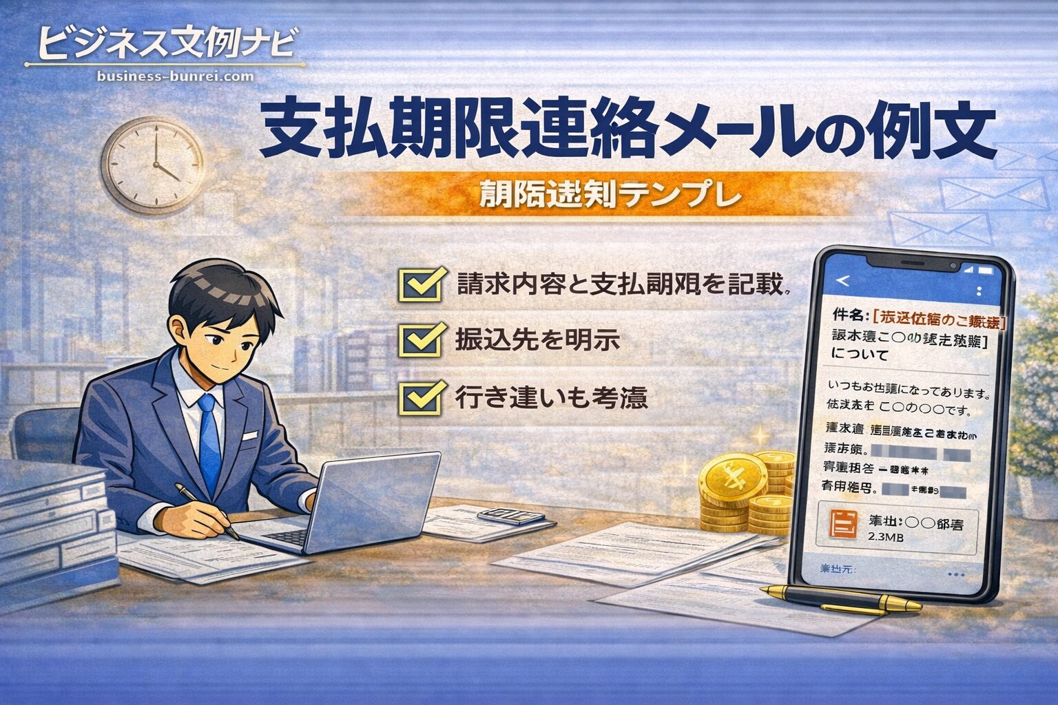 支払期限連絡メール