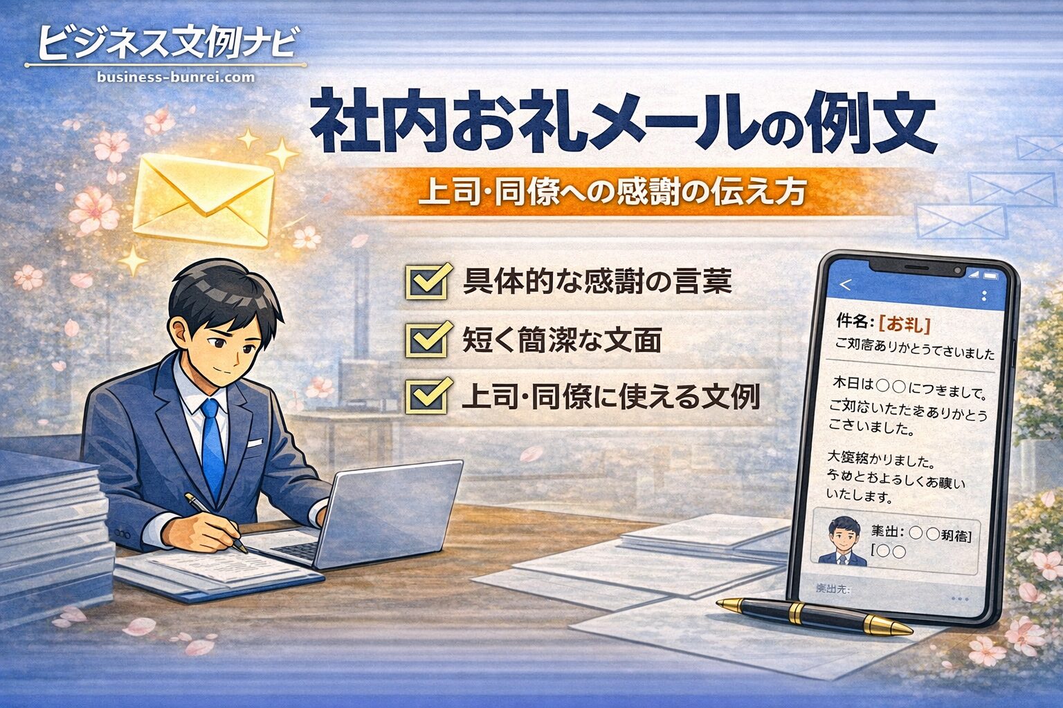 社内お礼メール