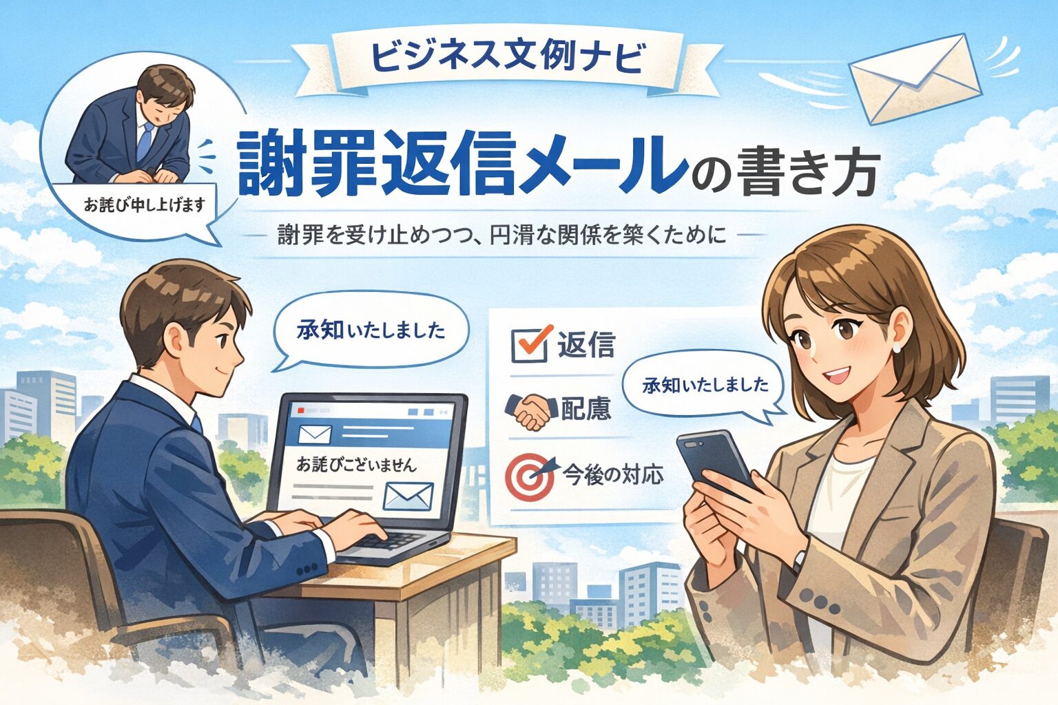 謝罪返信メールの例文