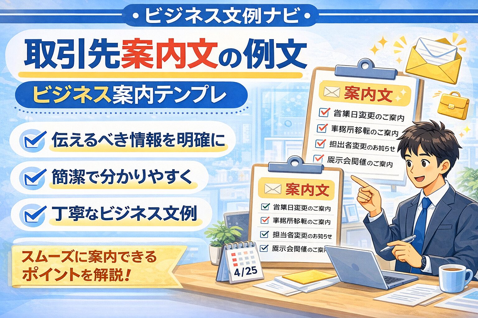 取引先案内文の例文