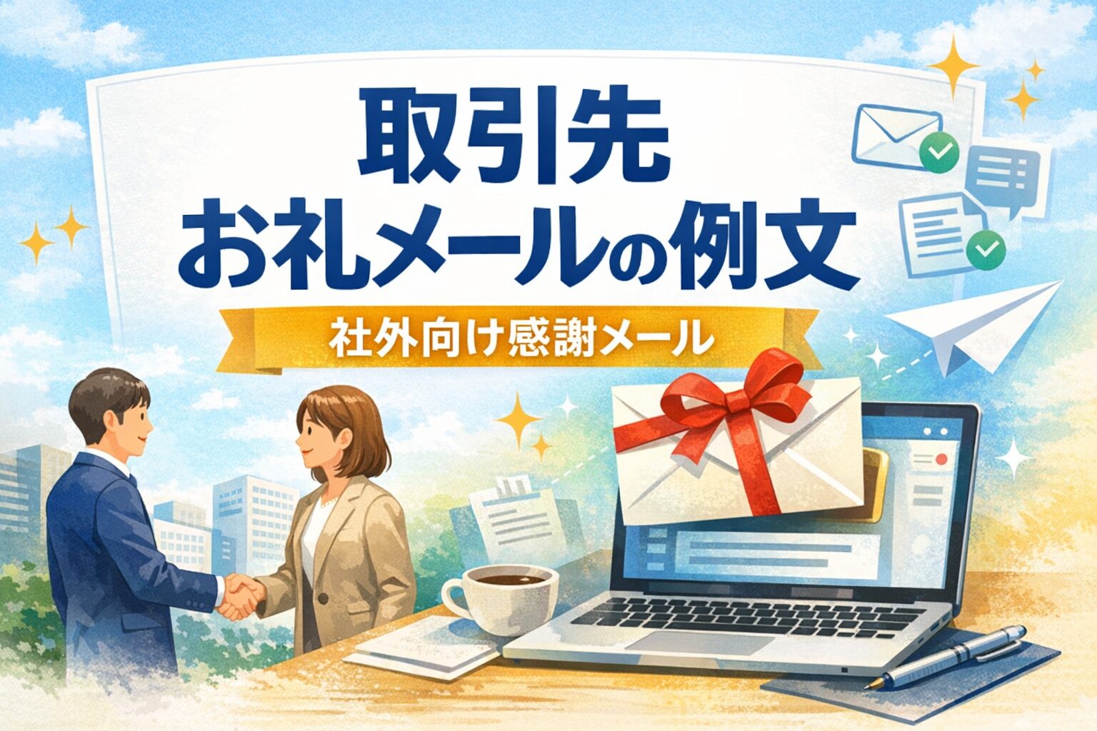 取引先お礼メールの例文