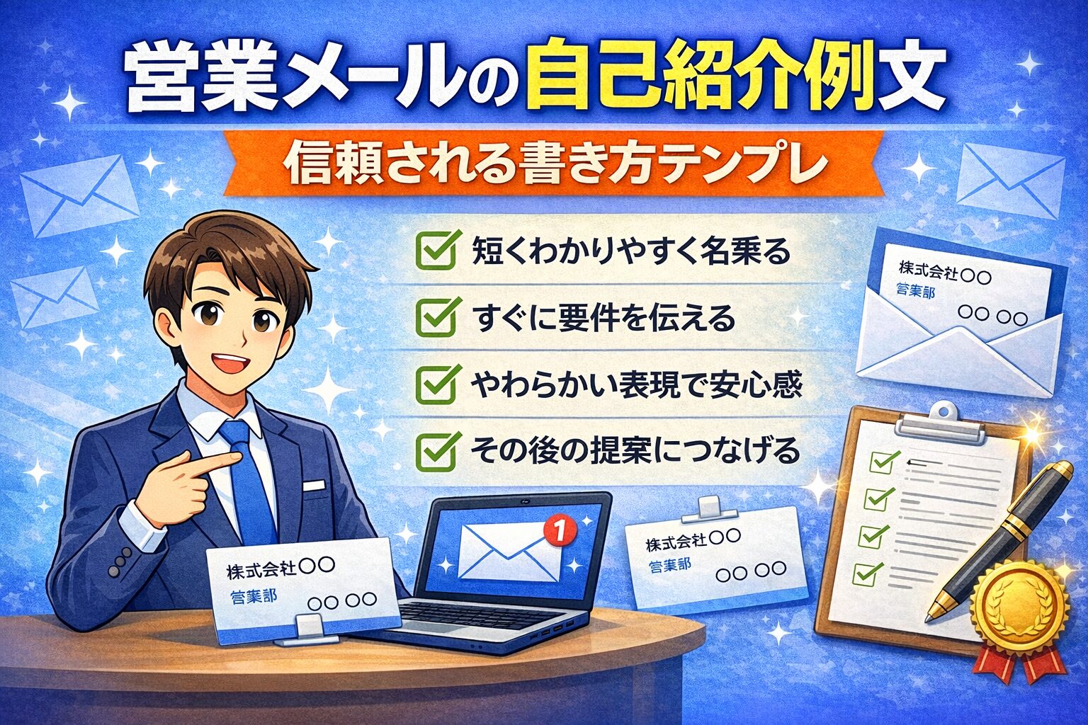 営業メールの自己紹介例文