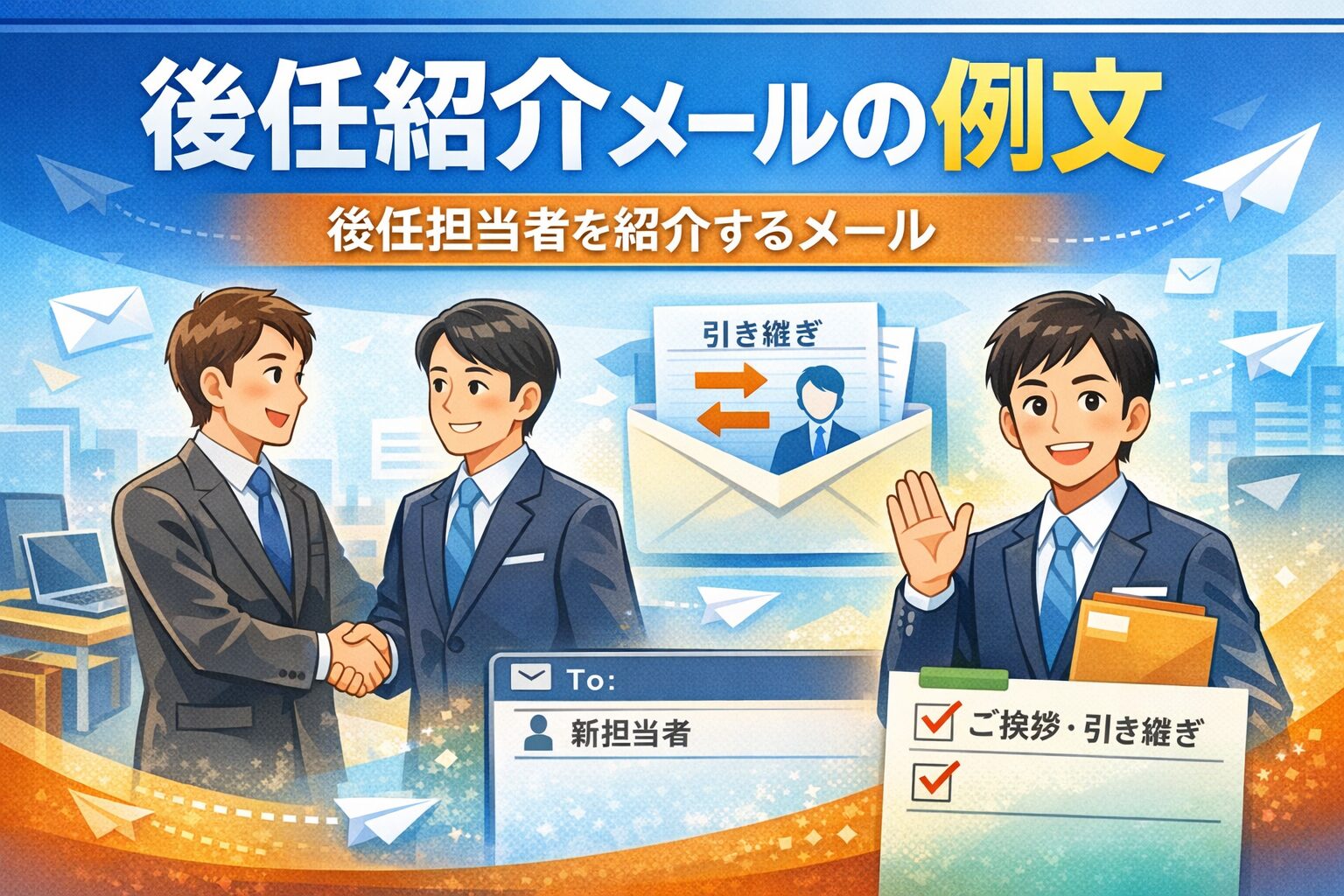 後任紹介メールの例文