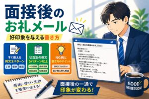 面接後のお礼メール例文|好印象を与える書き方