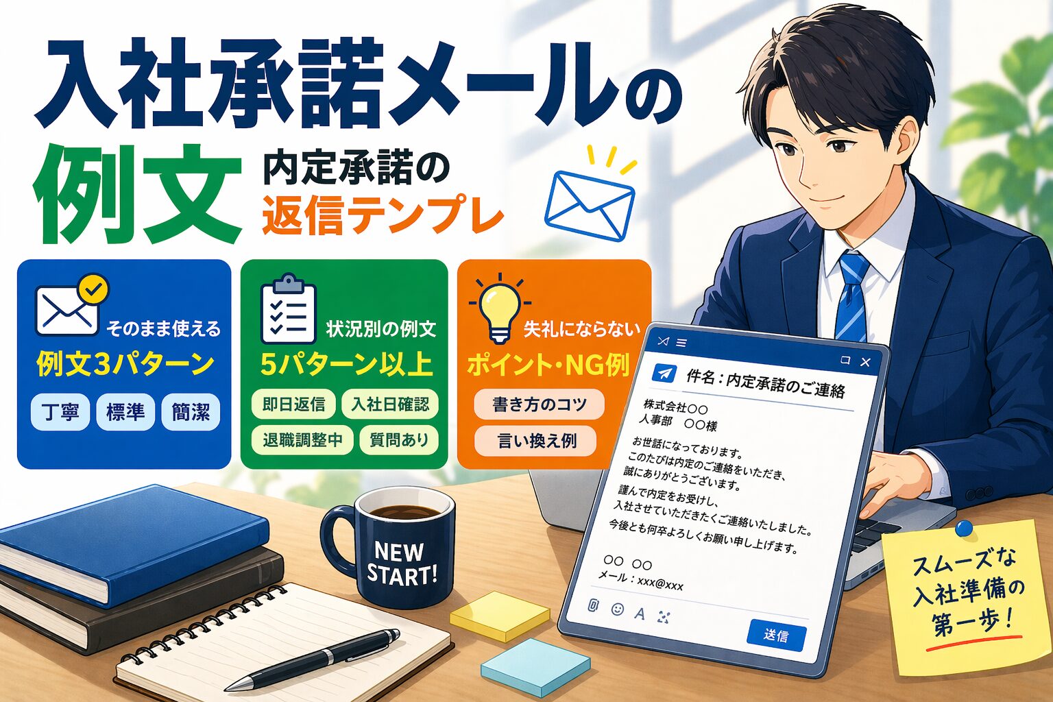 入社承諾メールの例文