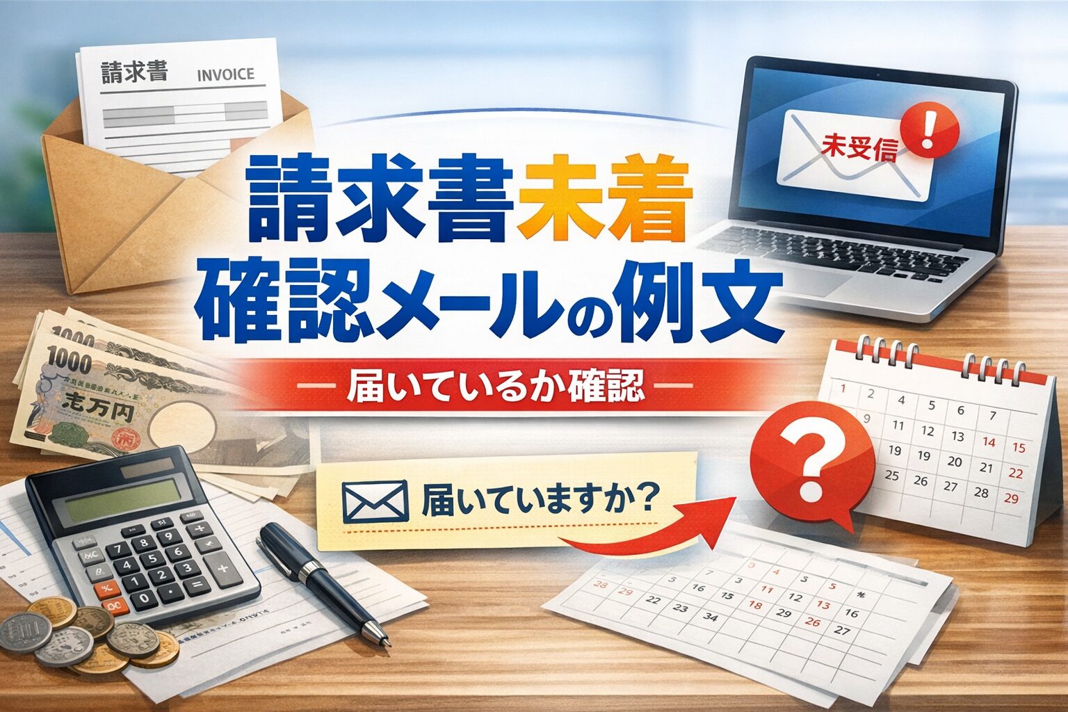 請求書未着確認メールの例文