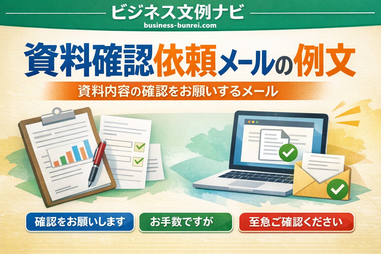 資料確認依頼メールの例文