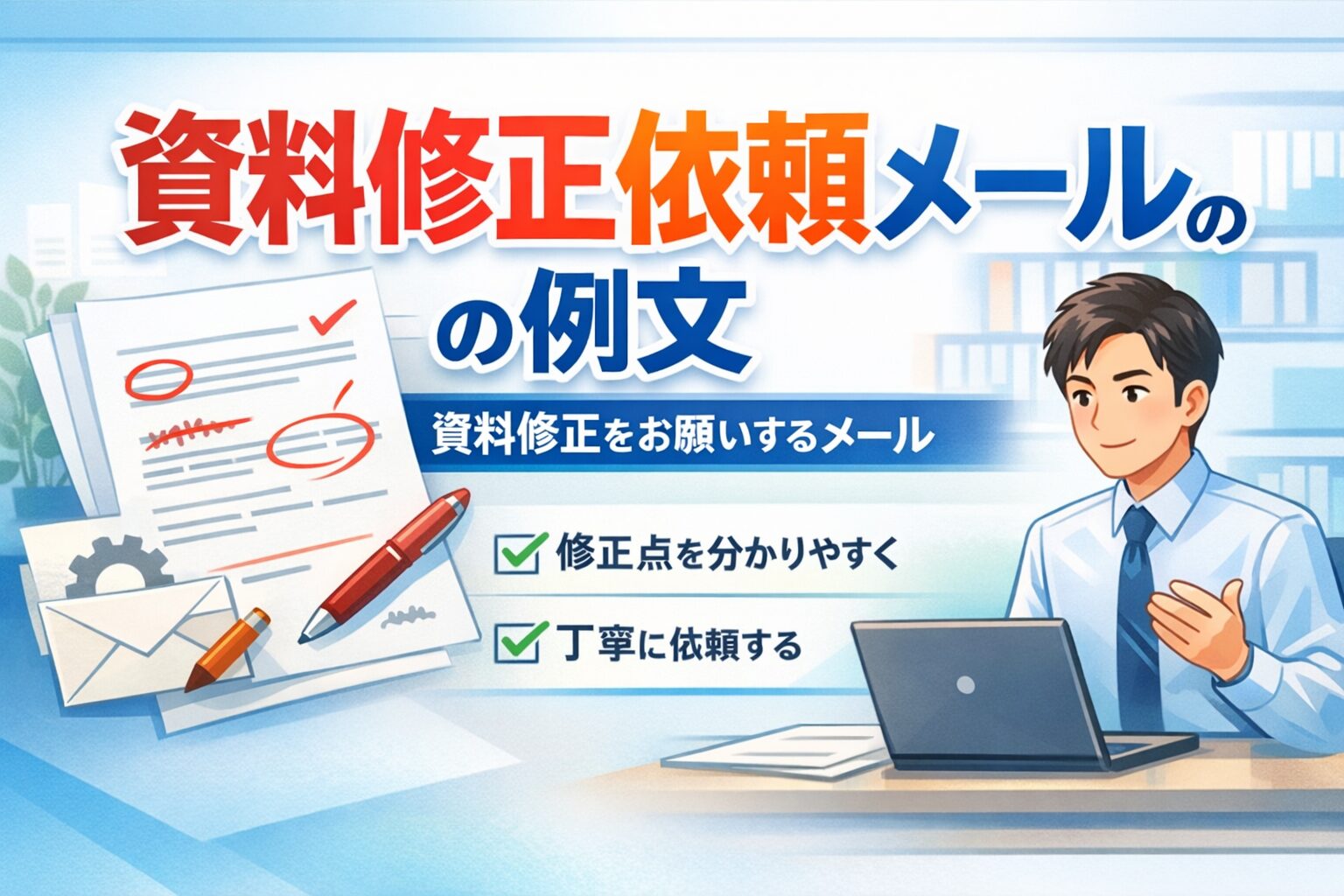 資料修正依頼メールの例文