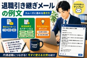 退職引き継ぎメールの例文|スムーズに進める書き方