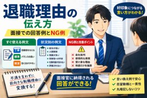 退職理由の伝え方|面接での回答例とNG例