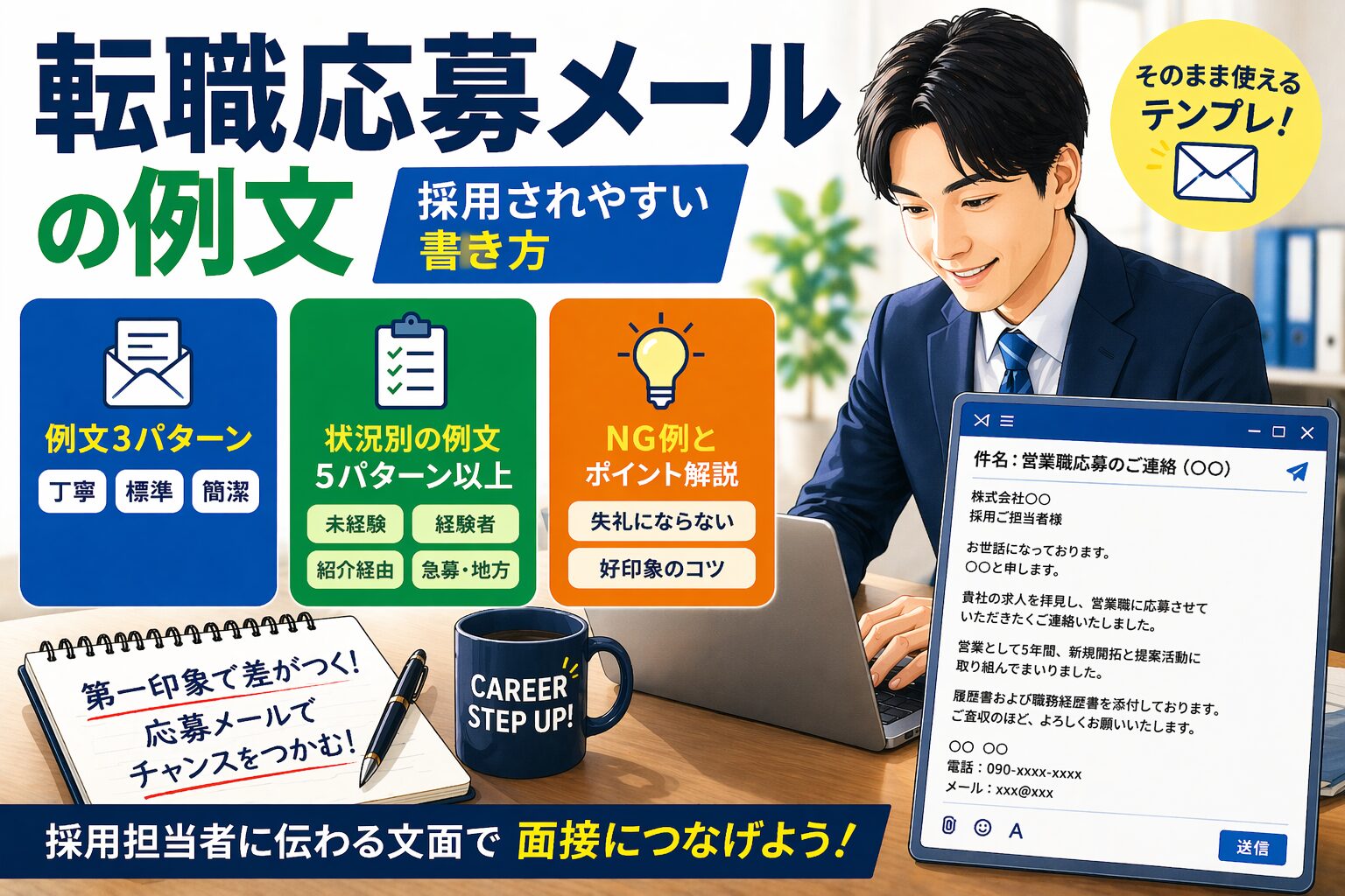 転職応募メールの例文