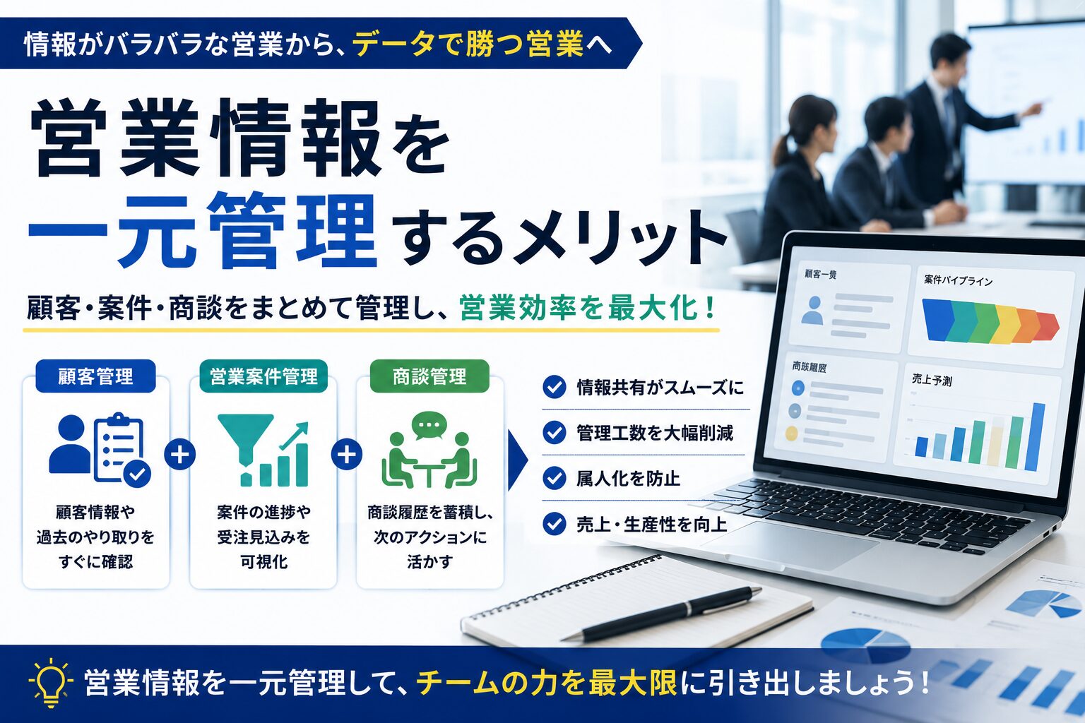 営業情報を一元管理するメリット