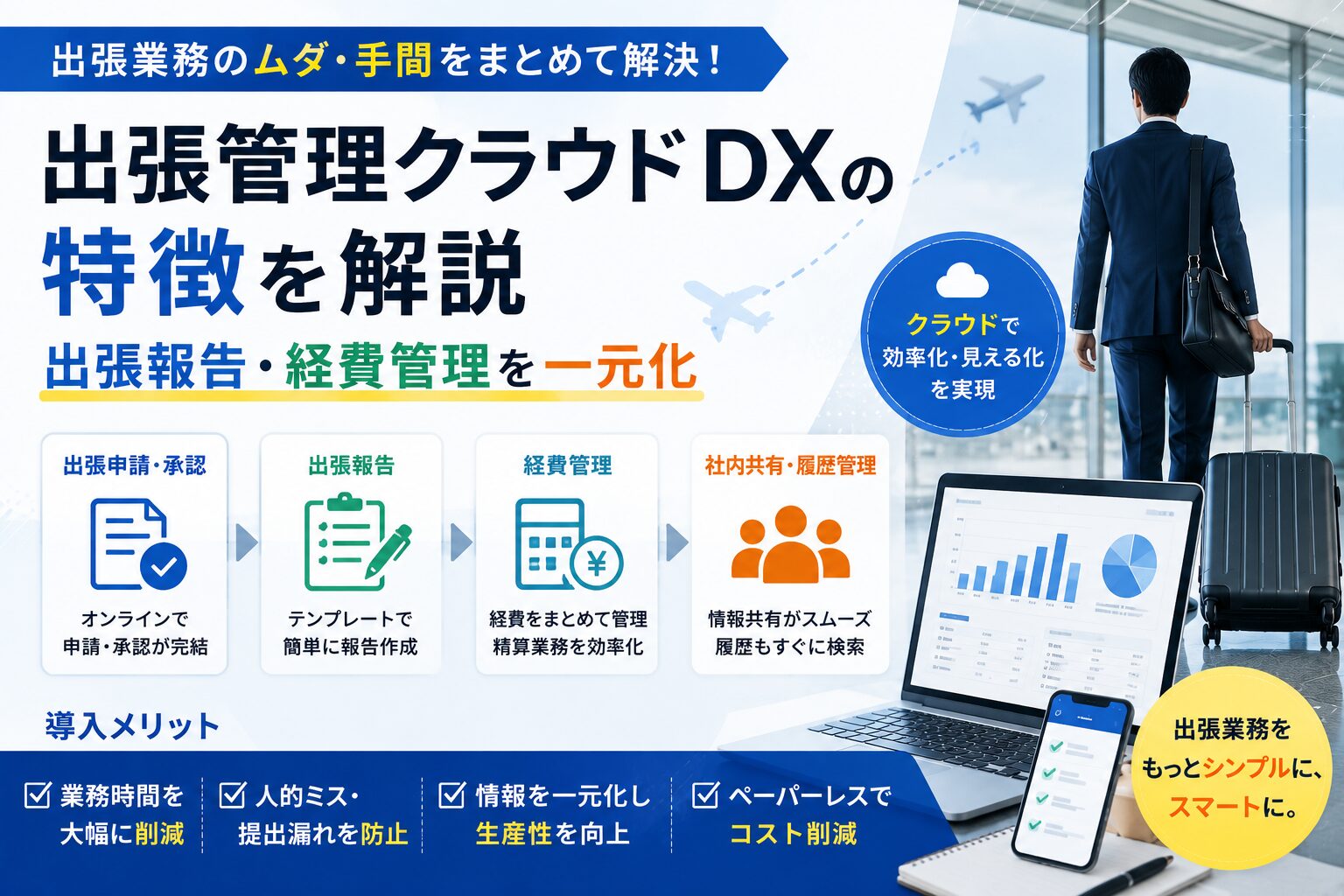 出張管理クラウドDXの特徴を解説